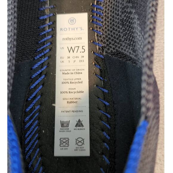 Rothy's Gray Camo Point Flats Size 7.5 - Picture 9 of 11